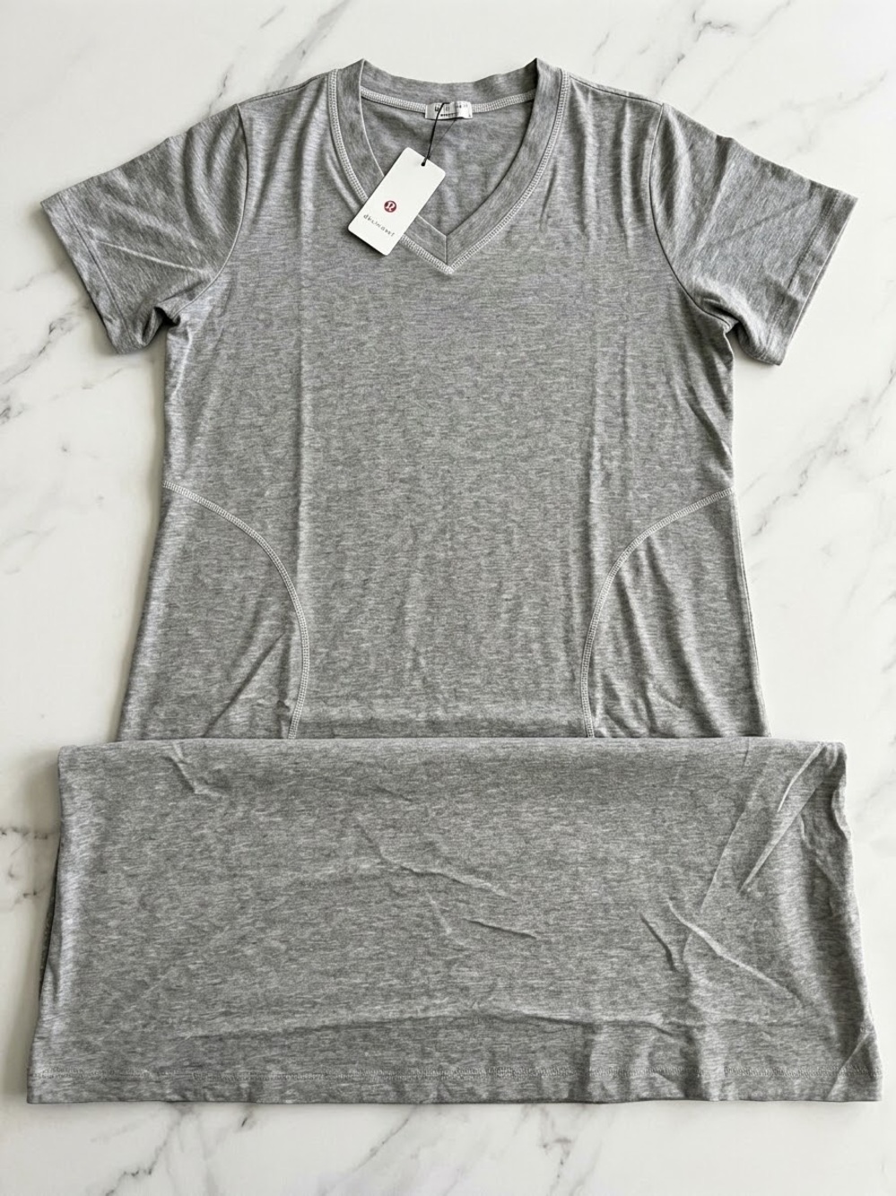 Everyday V-Neck Sleep Dress — Gray